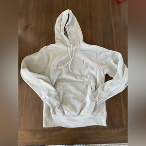 Champion Reverse weave gray hoodie sweatshirt small
